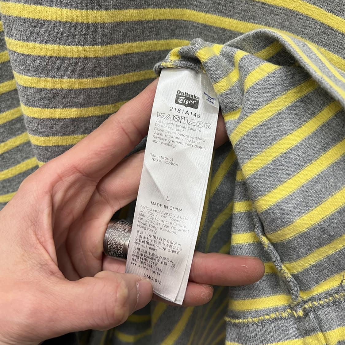 오니츠카타이거 x 안드레아 폼필리오 스트라이프 긴팔 롱슬리브 L 상품이미지4