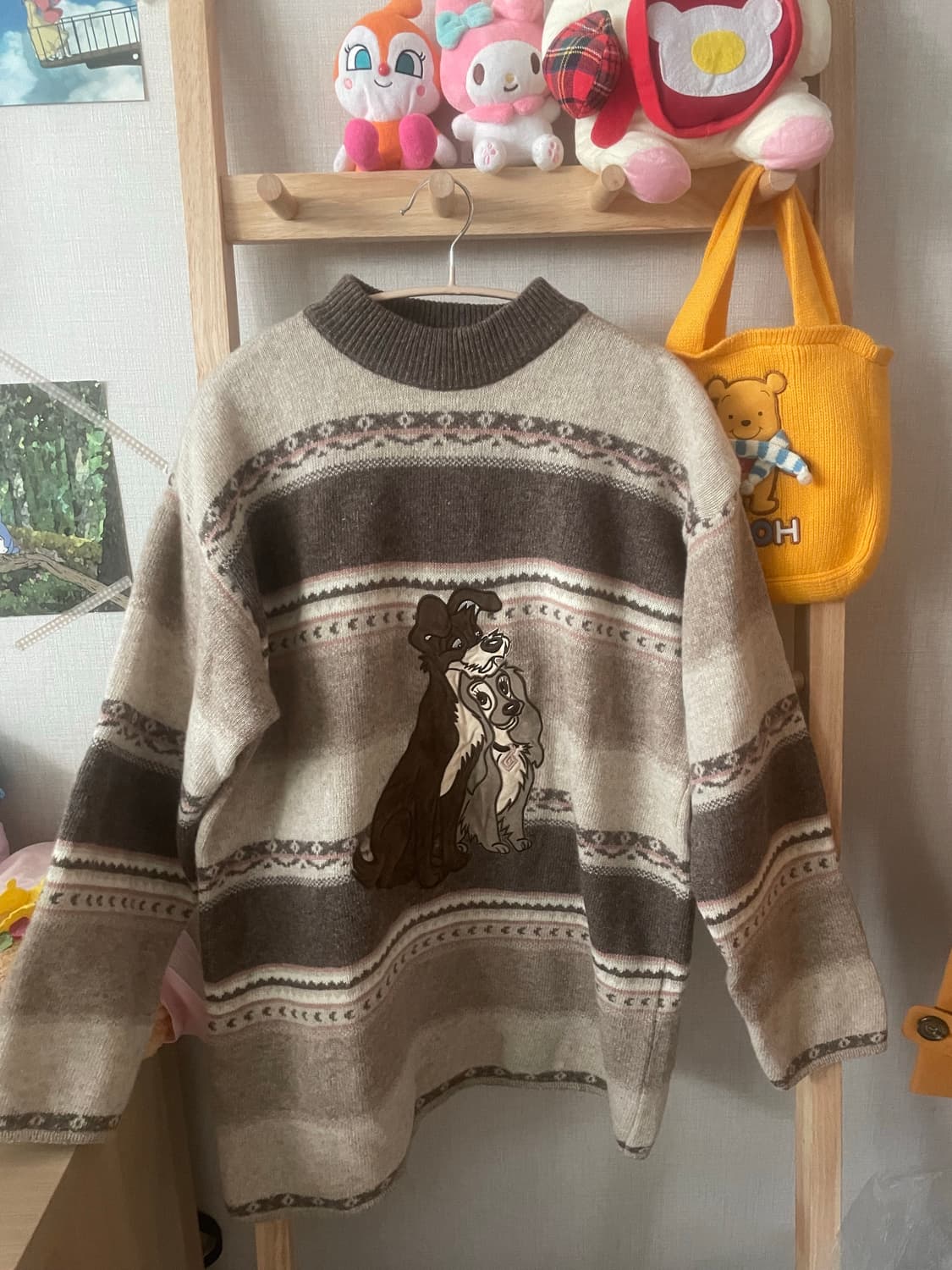 모리걸 빈티지 램스울 강아지 니트🐶🤍 상품이미지2