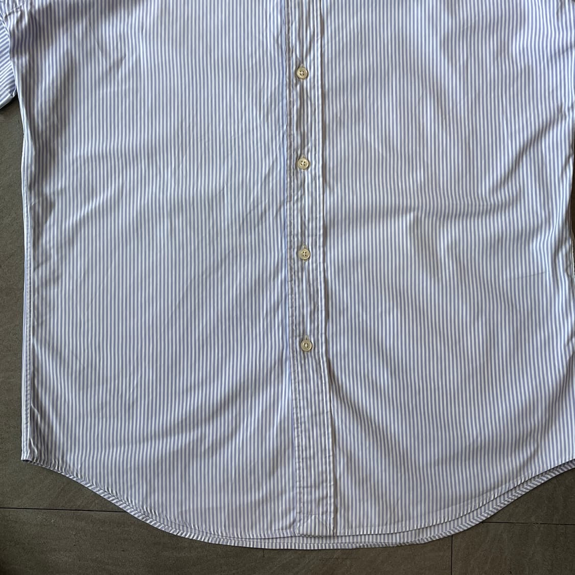 폴로 정품 라이트 퍼플 포플린 스트라이프 반팔 셔츠 상품이미지2