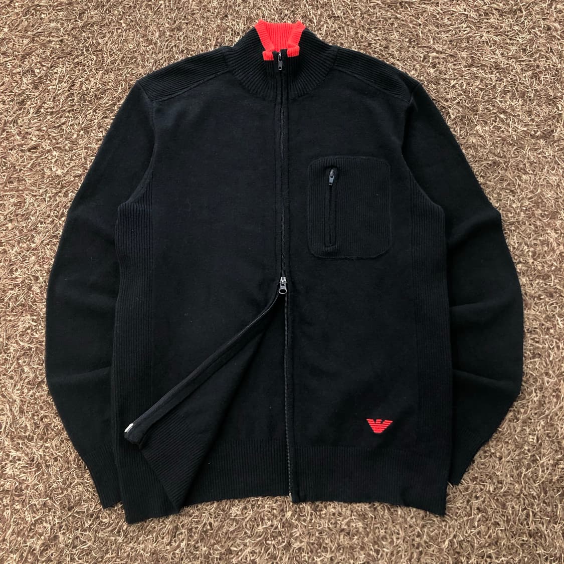 엠포리오 아르마니 투웨이 니트 집업 자켓 상품이미지1