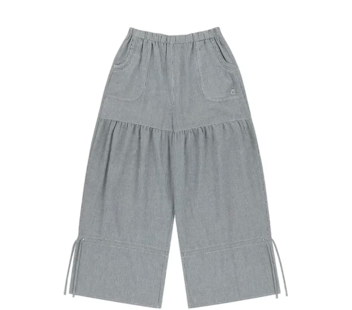 코이세이오 셔링 러프 팬츠 스트라이프 상품이미지1