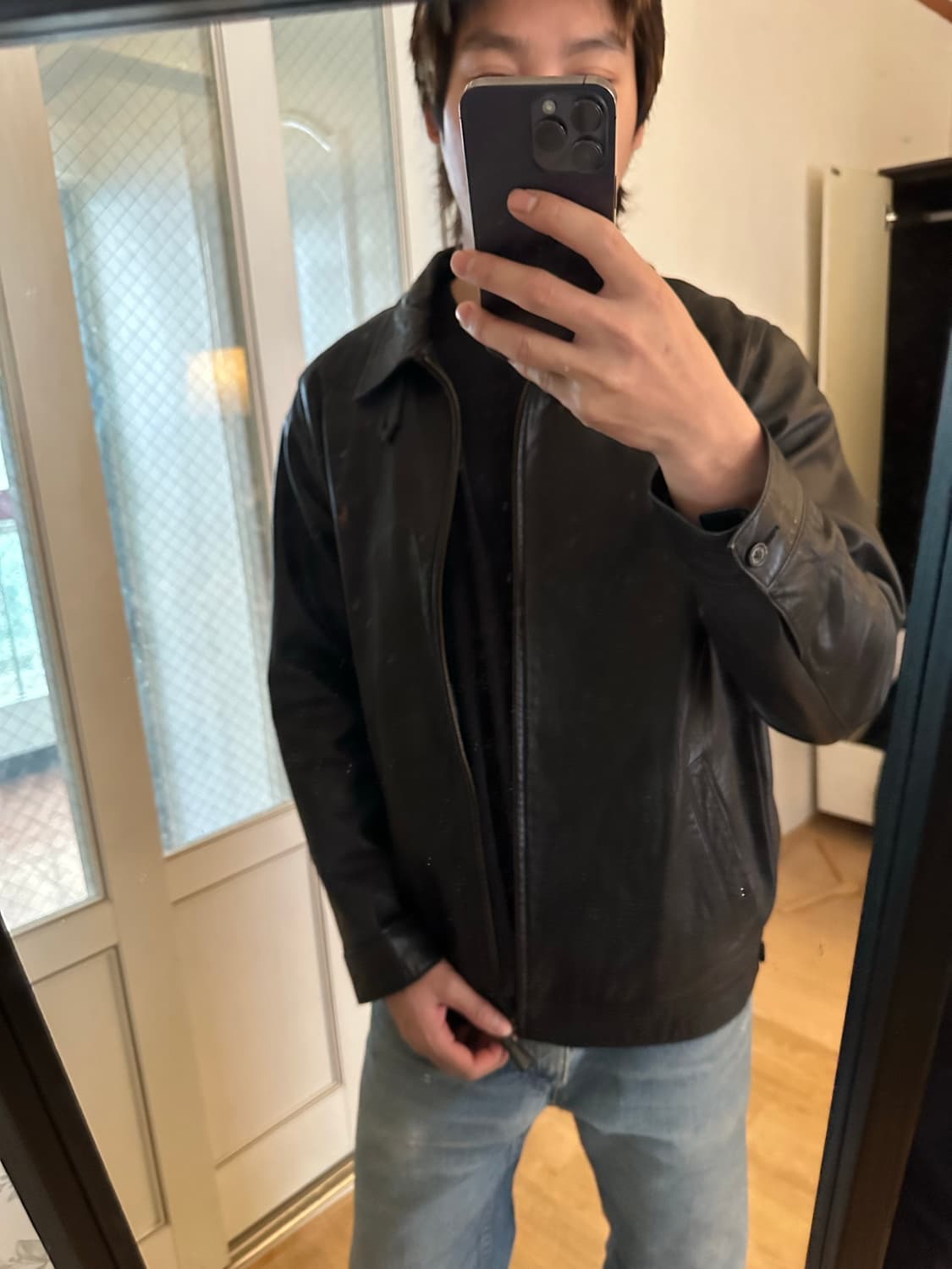 폴로 랄프로렌 90S 가죽 자켓 XL 블랙 (105-110) 상품이미지8