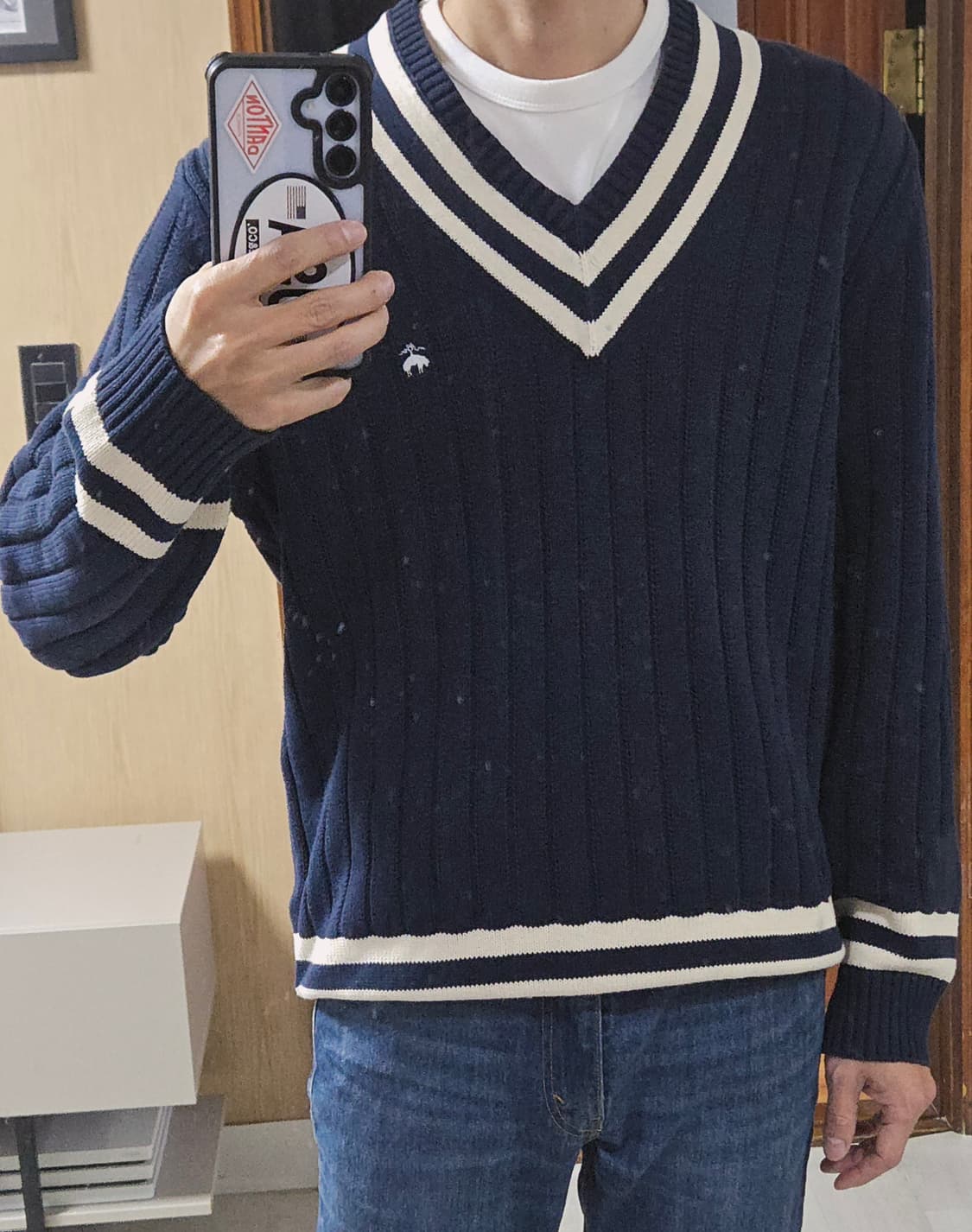 (착샷) 브룩스브라더스 테니스 브이넥 스웨터  상품이미지8