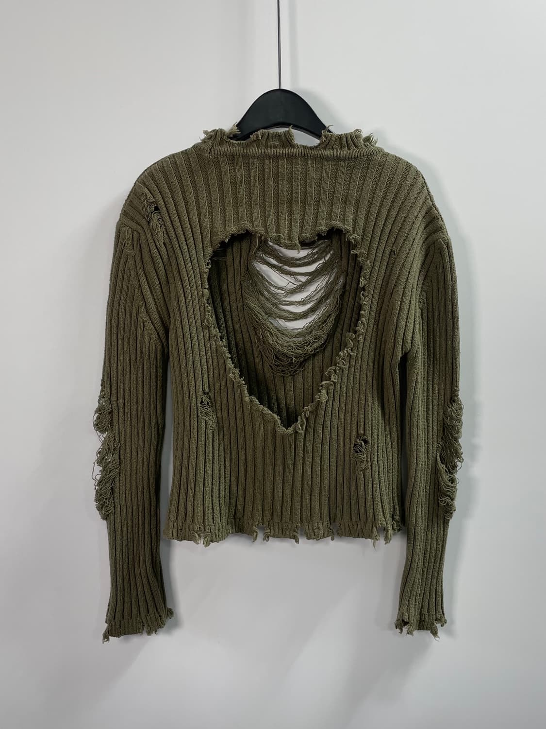 오픈와이와이 그런지 하트 골지 니트 (on.116) 상품이미지3