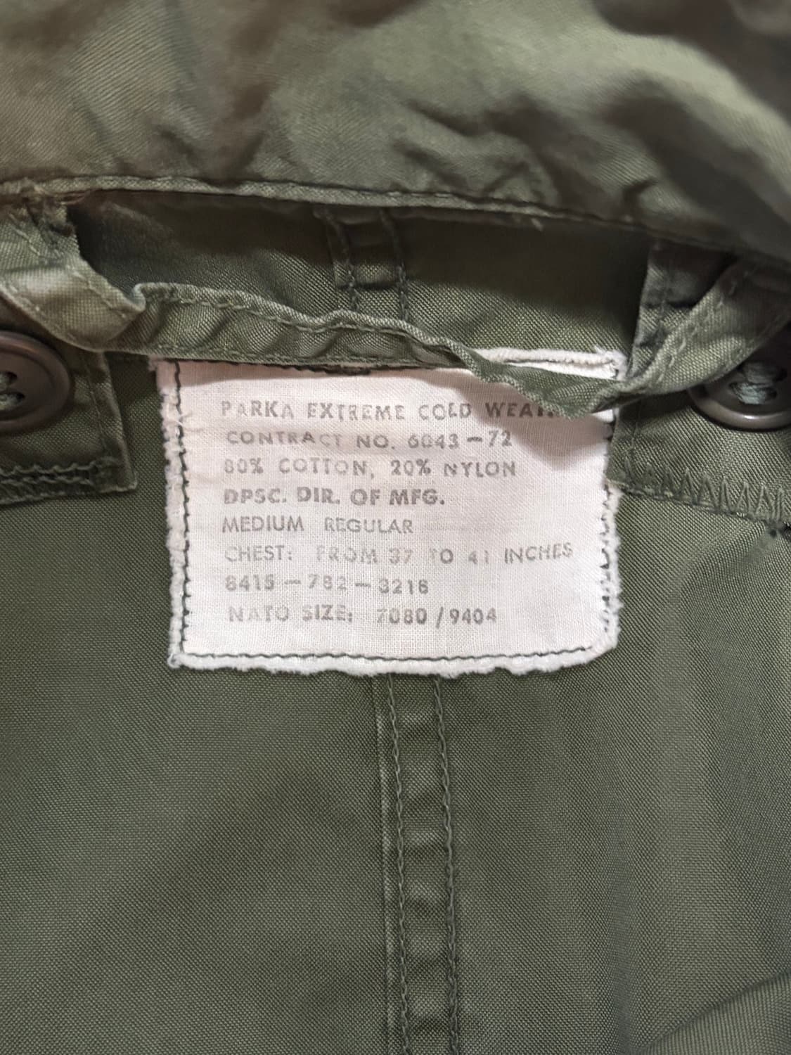 72년도 데드스탓 M65 방한 외피 상품이미지4