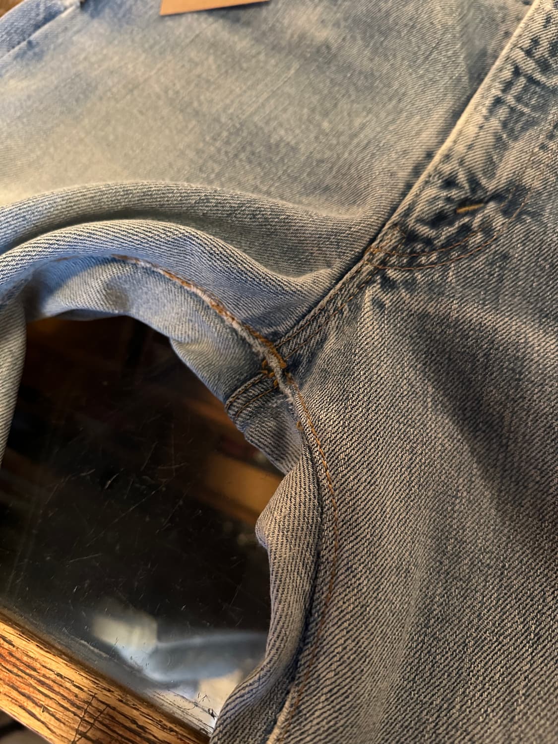 70s USA 빈티지 리바이스 505 66전기 셀비지 데님 팬츠 상품이미지7