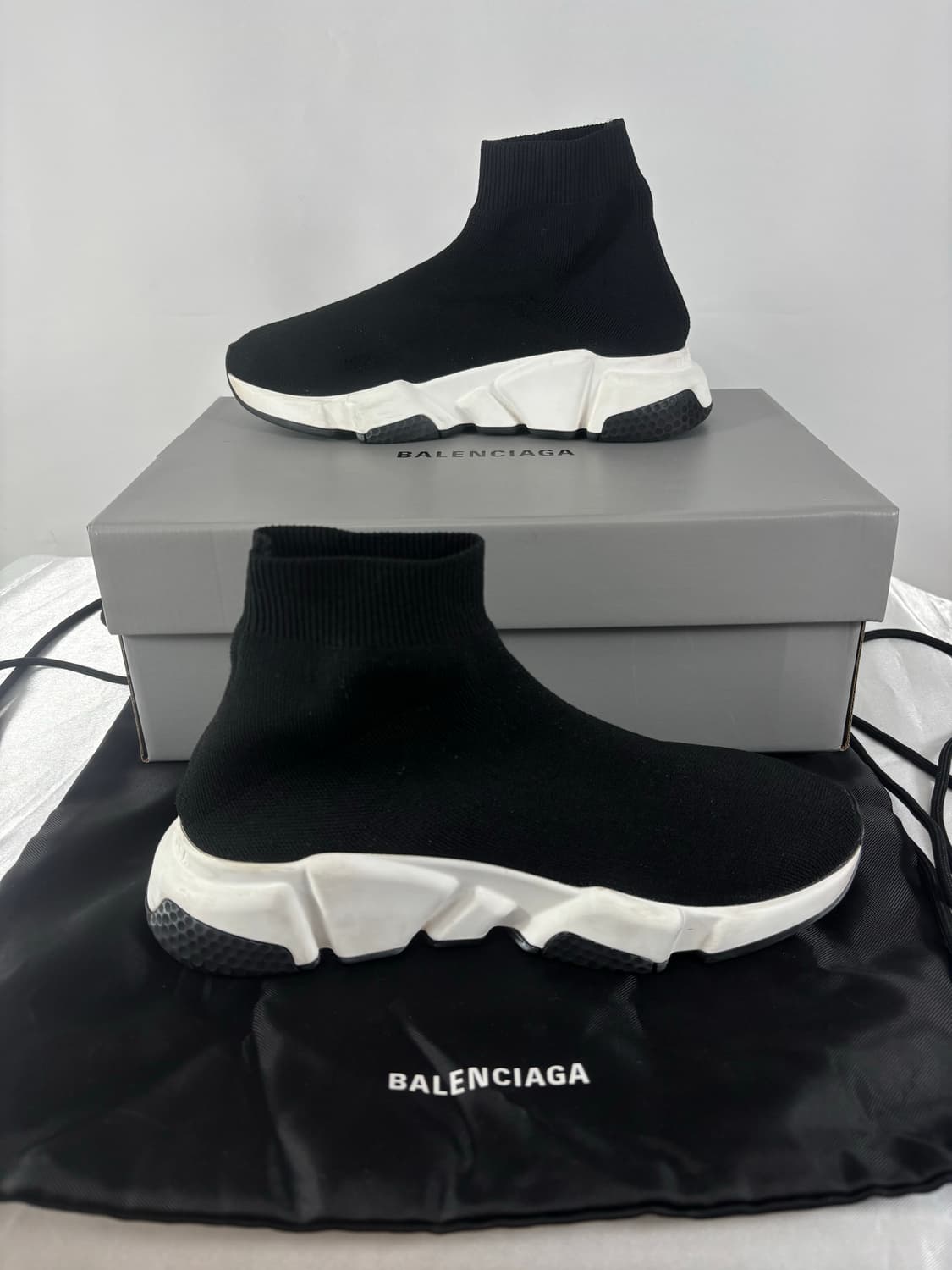 (풀박스,36)발렌시아가 스피드러너 블랙 스니커즈 상품이미지2