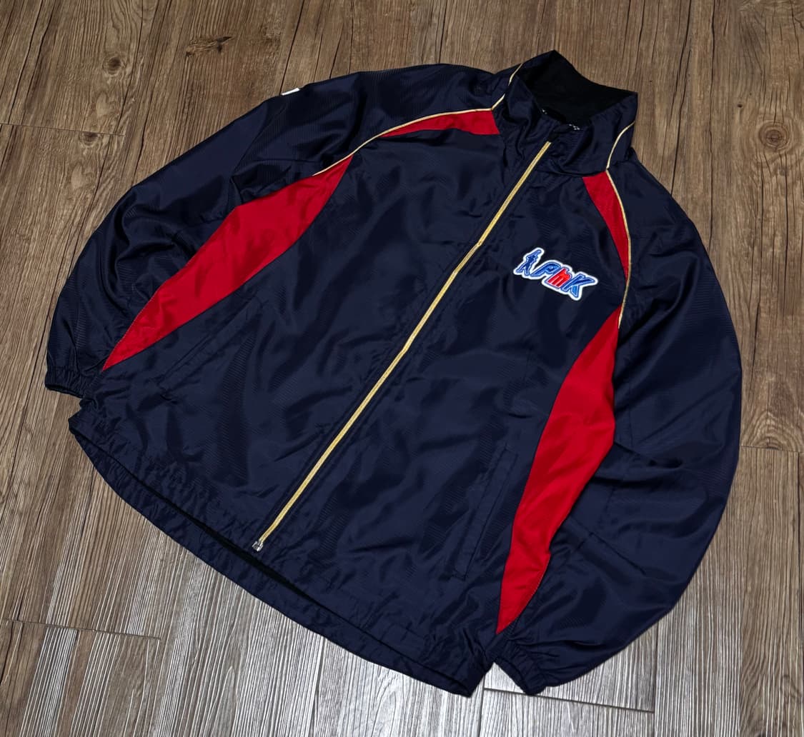 팀사이드 네이비 레드 올드스쿨 바람막이 점퍼 상품이미지1