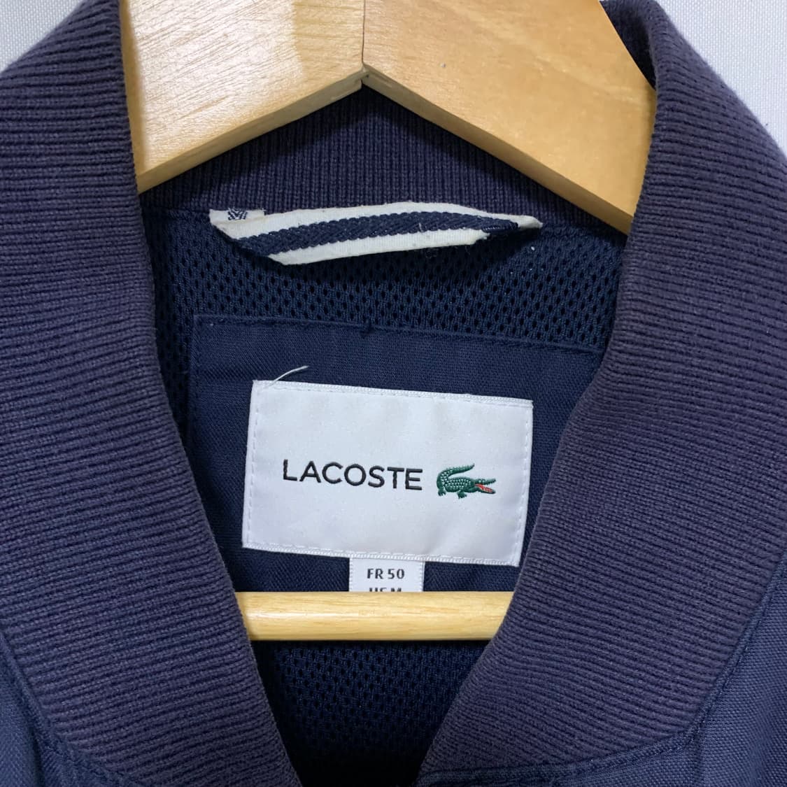 라코스테 빈티지 네이비 봄버 자켓 남녀공용 M 집업 상품이미지9