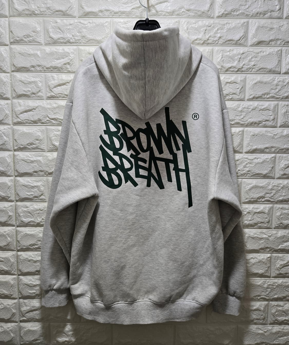 브라운 브레스 기모 후드티 후디 L 상품이미지7