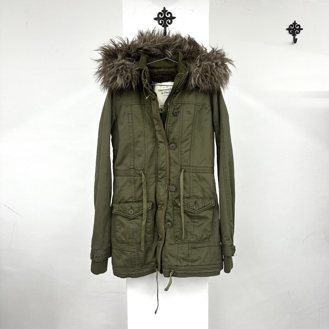 Abercrombie khaki fur jacket 상품이미지1