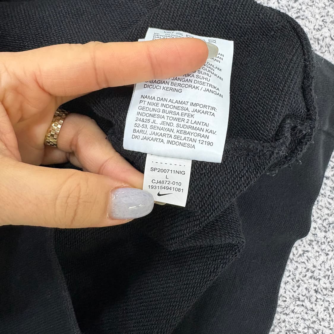 L 나이키 더블스우시 맨투맨 긴팔티 0316J 상품이미지5