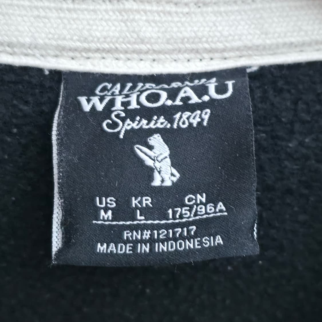 [L] WHO.A.U 후아유 블랙 후드집업 상품이미지4