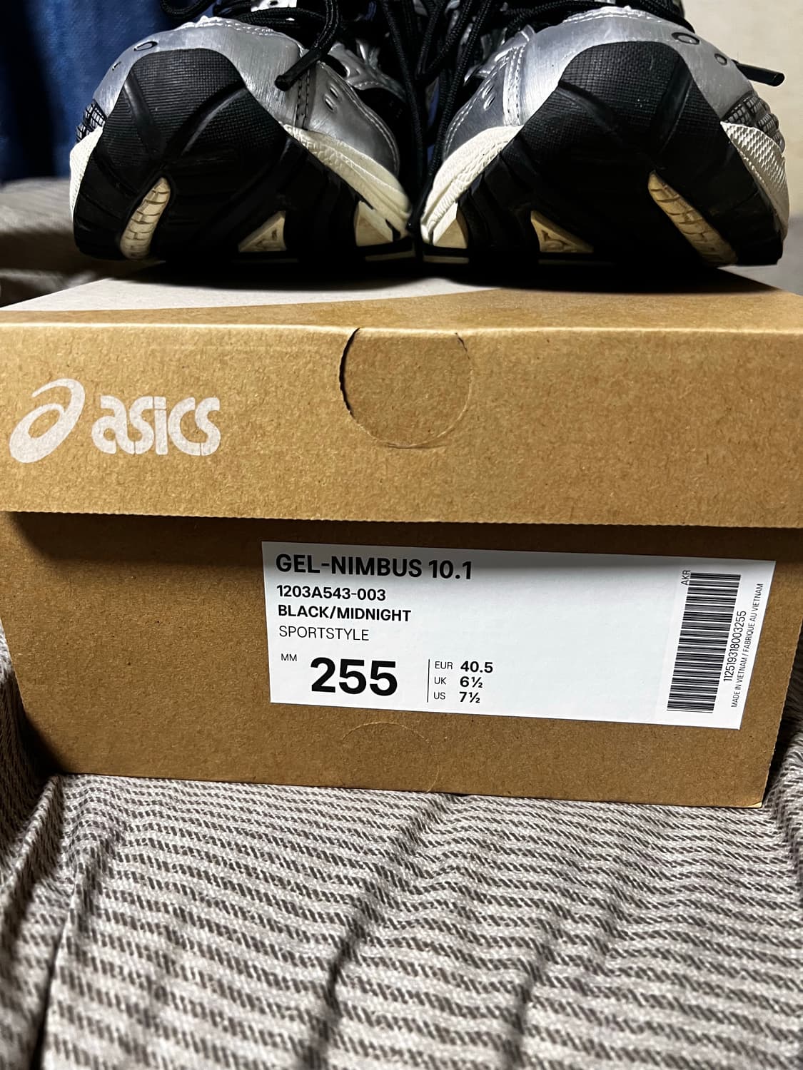 [255] 아식스 젤 님버스 10.1 블랙 미드나잇 상품이미지2