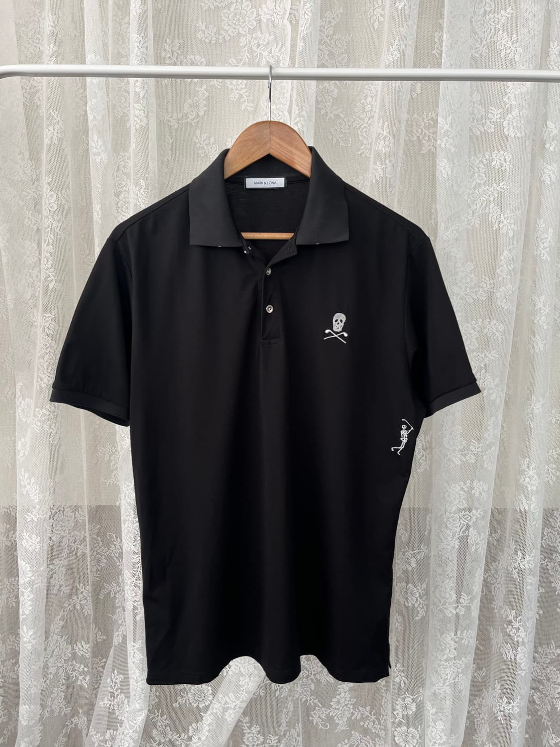 2XL) 마크앤로나 반팔 카라 티셔츠 블랙 상품이미지1