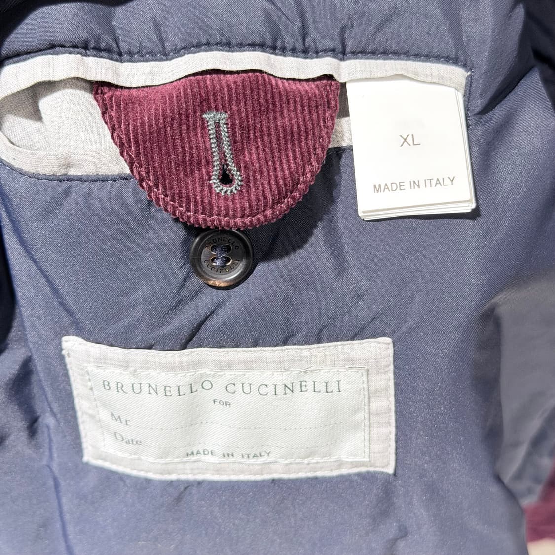 (A+/XL) / 브루넬로 쿠치넬리 코듀로이 버건디 봄버 자켓 상품이미지7