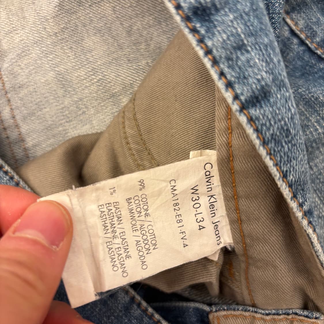 캘빈클라인 워싱 와이드 데님 팬츠 상품이미지4