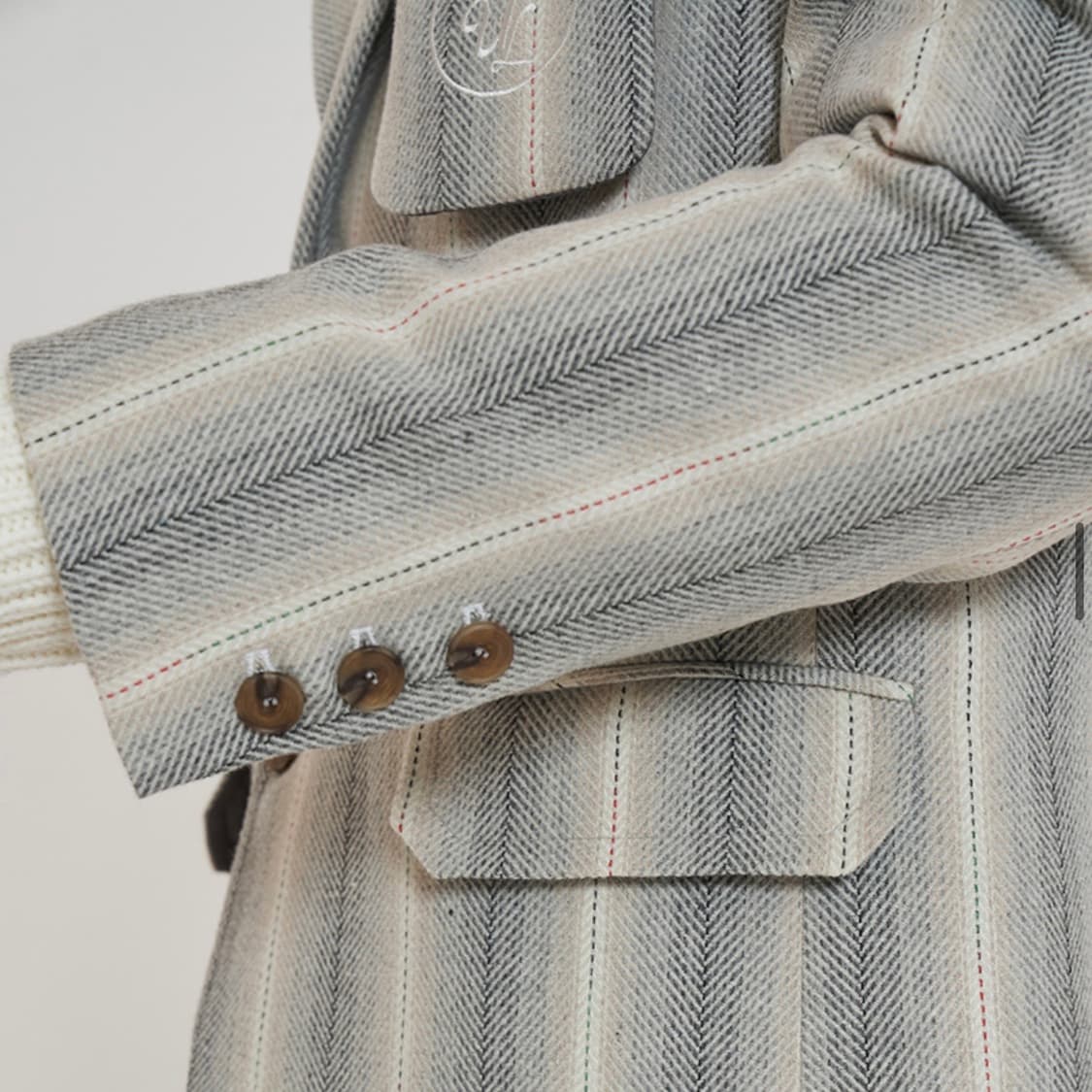 어널로이드 포켓 스트라이프 블레이져 자켓 상품이미지3