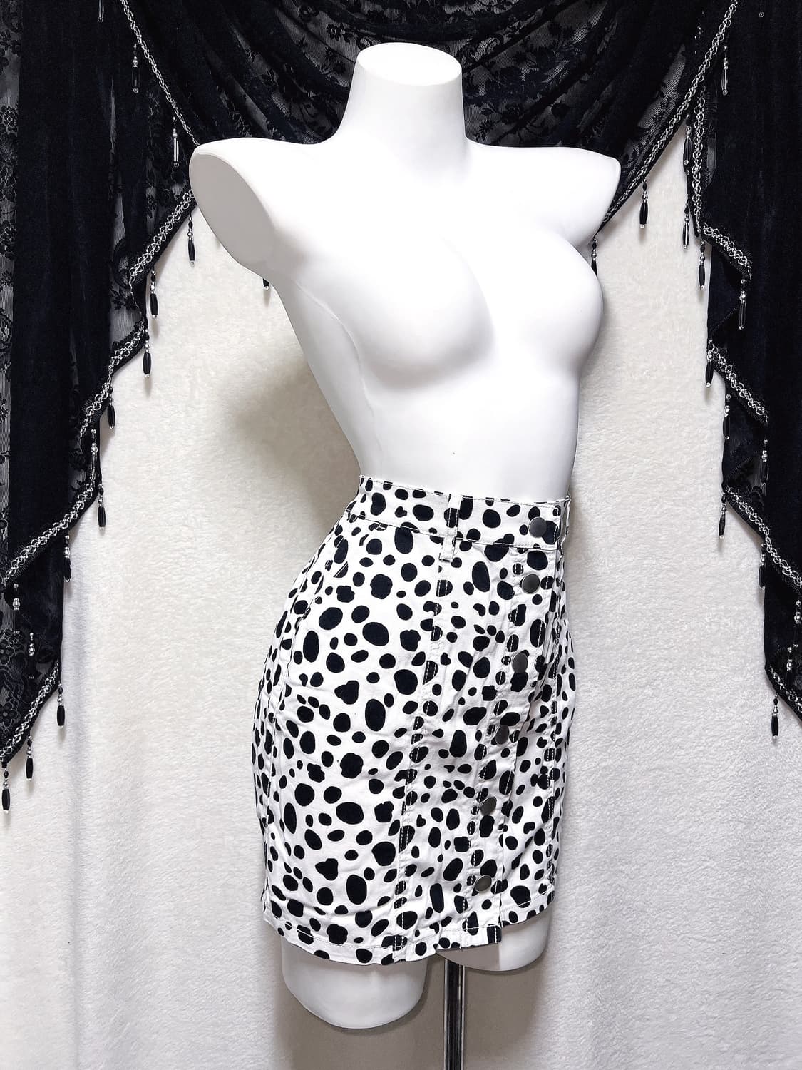 달마시안 도트 카우 호피 미니스커트 치마 y2k 와투케 펑크 키치 갸루 상품이미지3