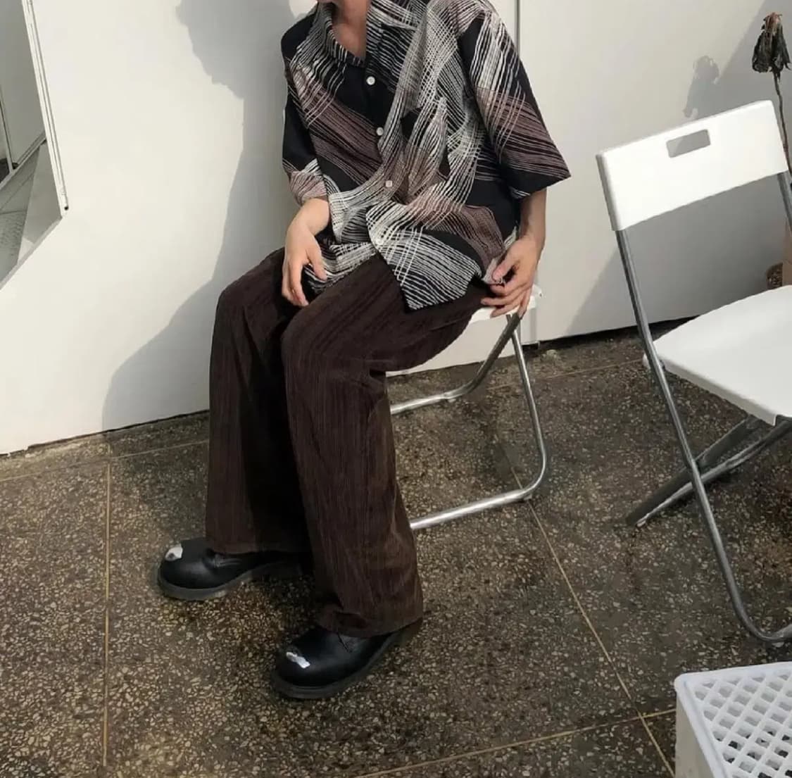 [판매완료]아워레가시/바스트컷 초콜렛 코듀로이 팬츠/46 상품이미지2