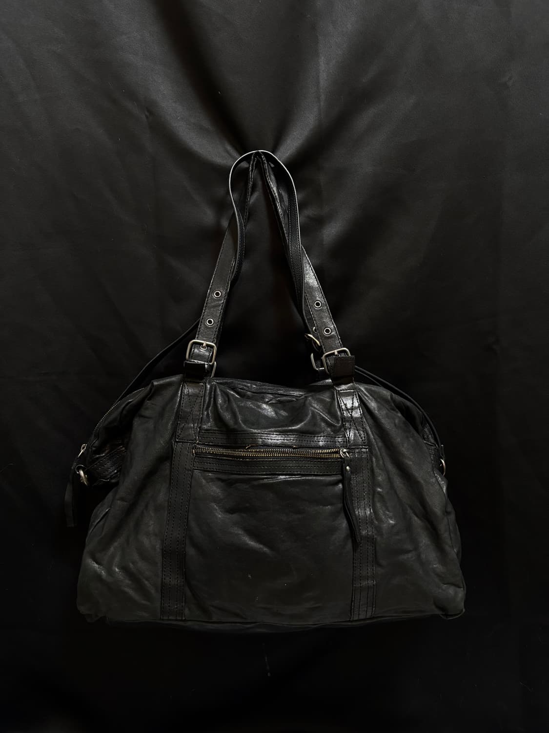 “Unknown” Y2K Black Leather Bag 상품이미지1