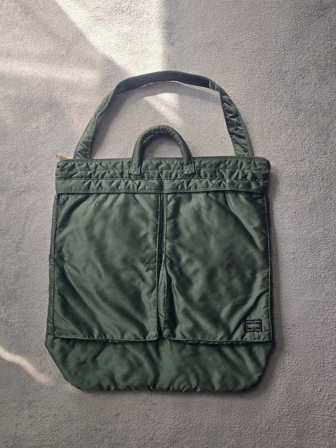 요시다포터 탱커 2way 헬맷뱃 세이지그린 상품이미지3