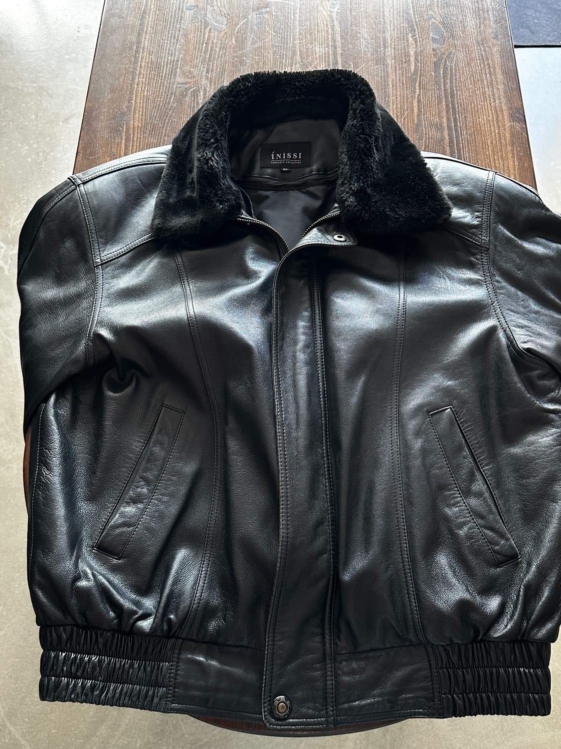 INISSI 빈티지 레더 블루종 자켓 상품이미지9