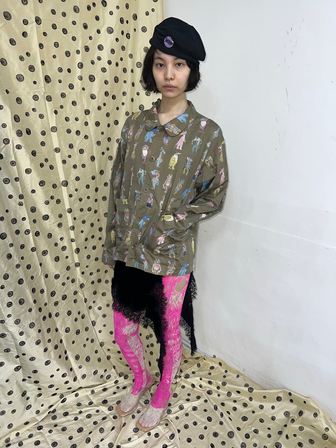 Undercover 04aw 아카이브 몬스터 패턴 셔츠 자켓 상품이미지1