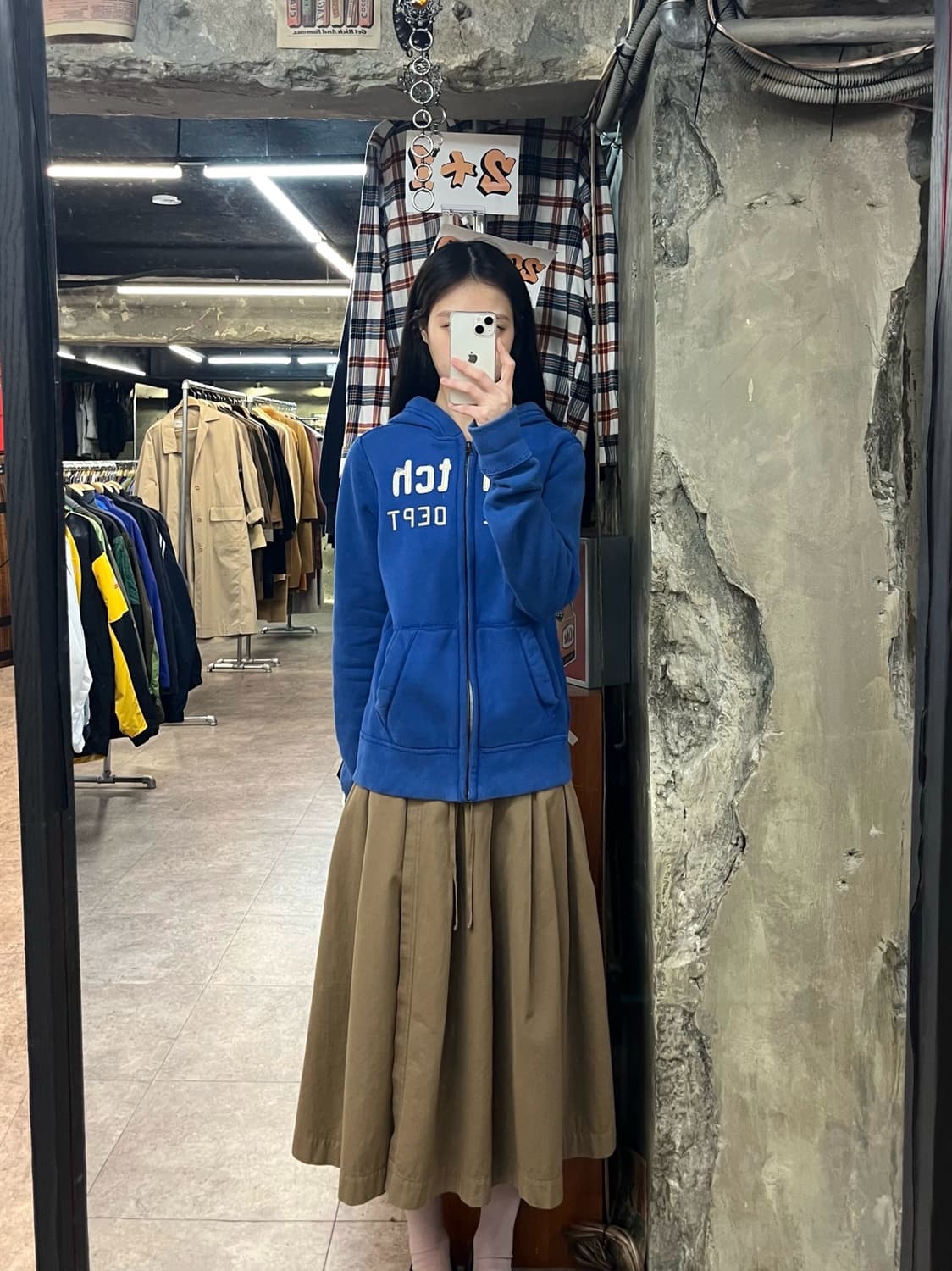 아베크롬비 기모 후드집업 블루 XL #csz3446 상품이미지2