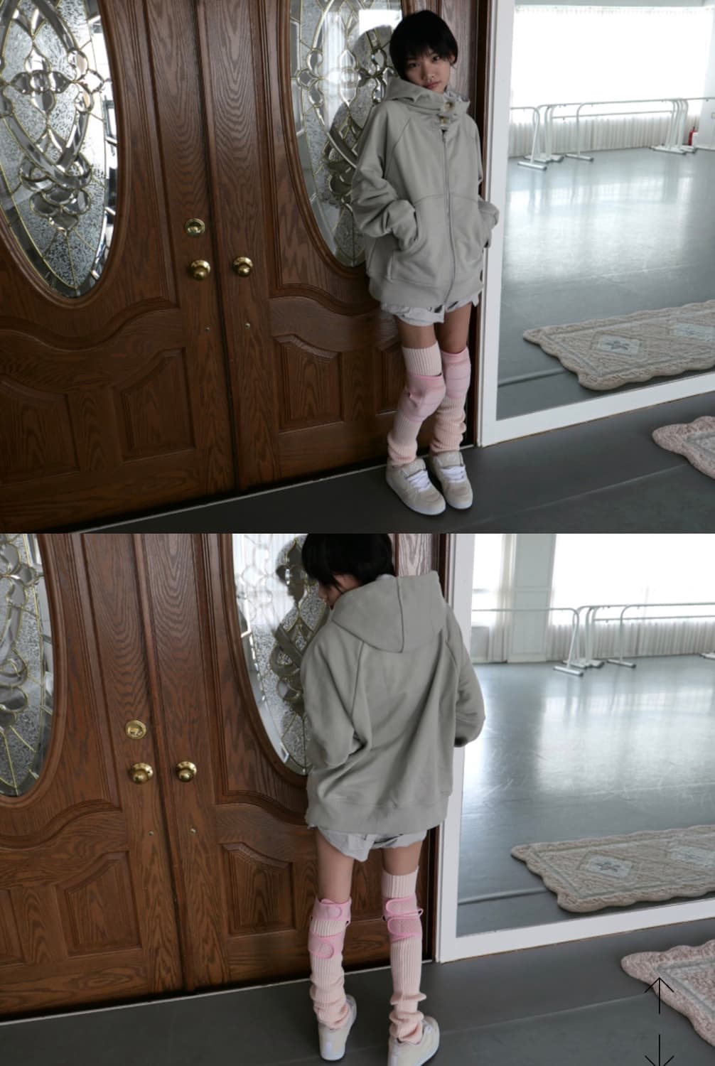 베이비랩 eggshell hoodie sage green 상품이미지3