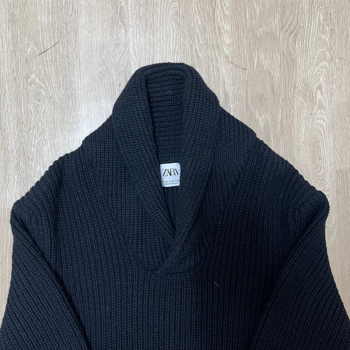 자라 ZARA 숄카라 니트 스웨터 블랙 M(95) 상품이미지2