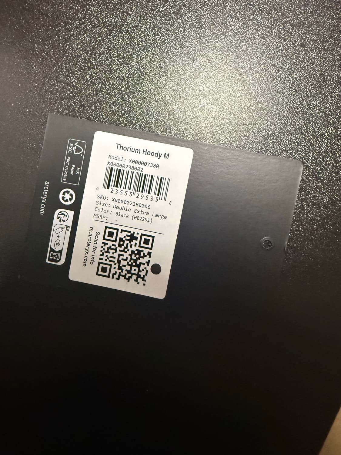 아크테릭스 토륨 후디 블랙 2XXL 상품이미지2