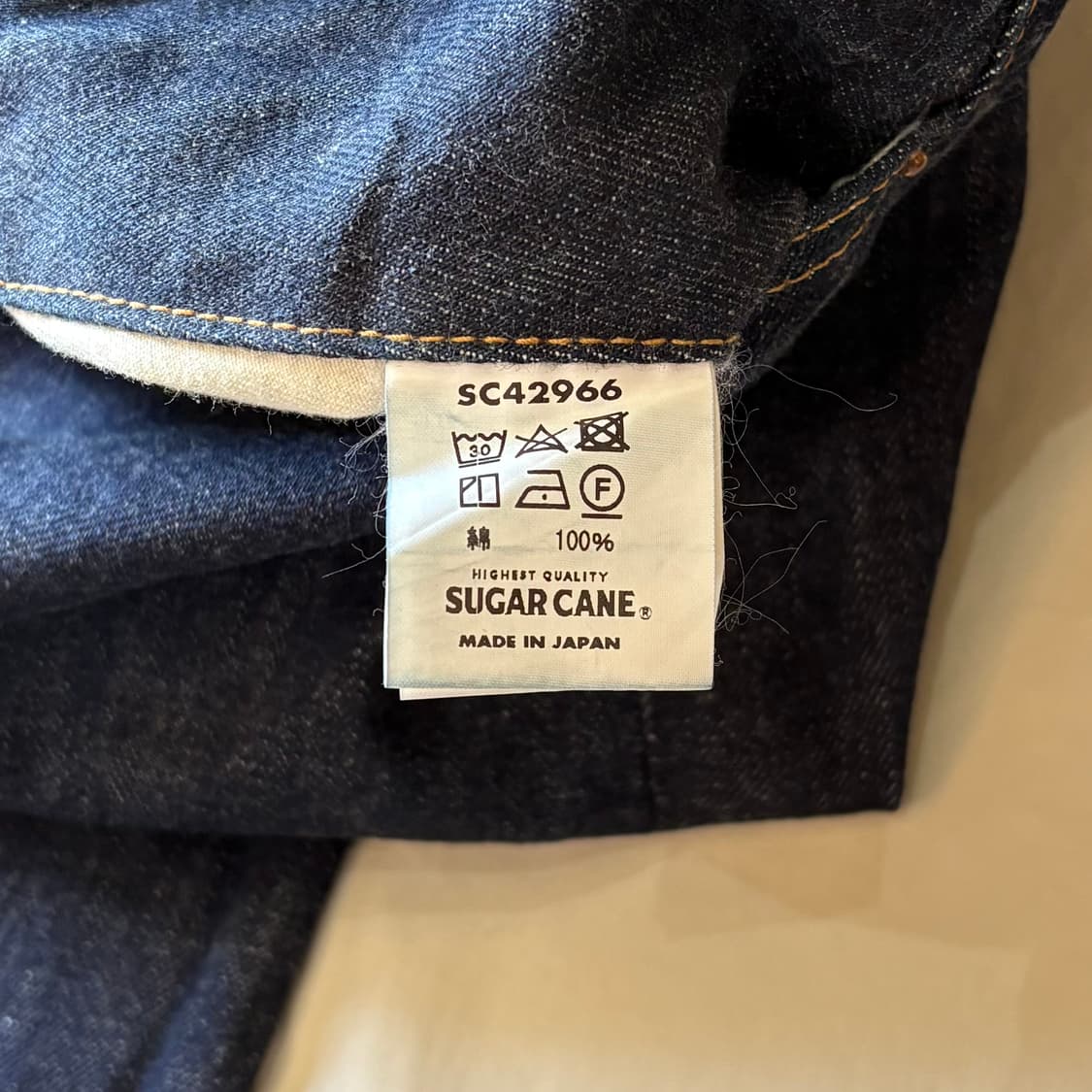[36] 토엔 SUGAR CANE Lot.1966 인디고 셀비지 데님 상품이미지7