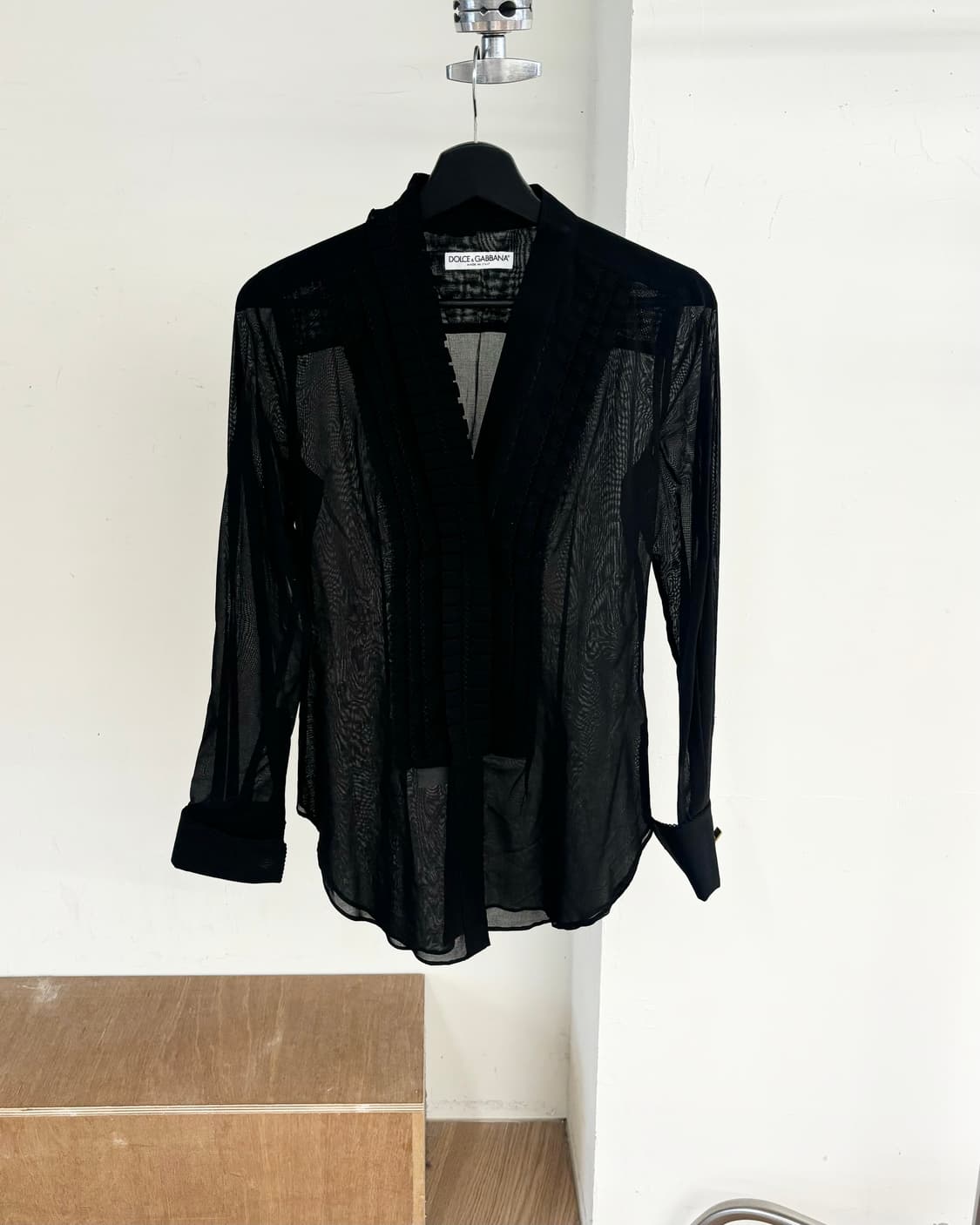 돌체 앤 가바나 블랙 시스루 셔츠 상품이미지1