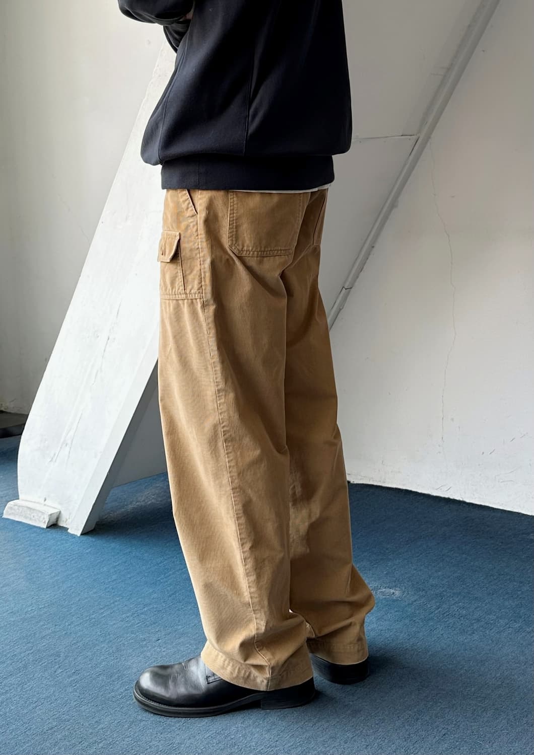Narrow cord design fatigue pants 상품이미지5