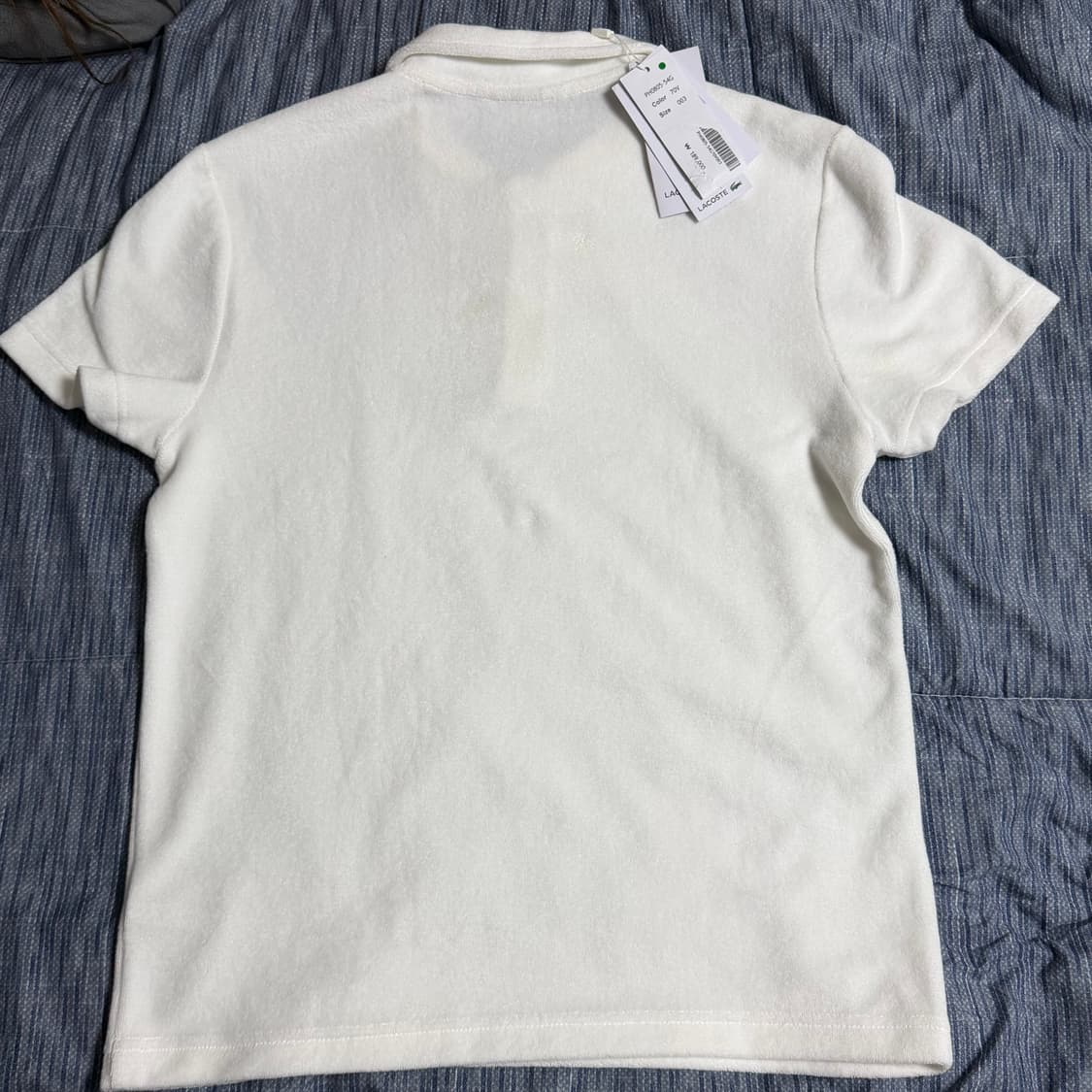 (S) 라코스테 테리 타월링 폴로 pk 반팔티 화이트  상품이미지2