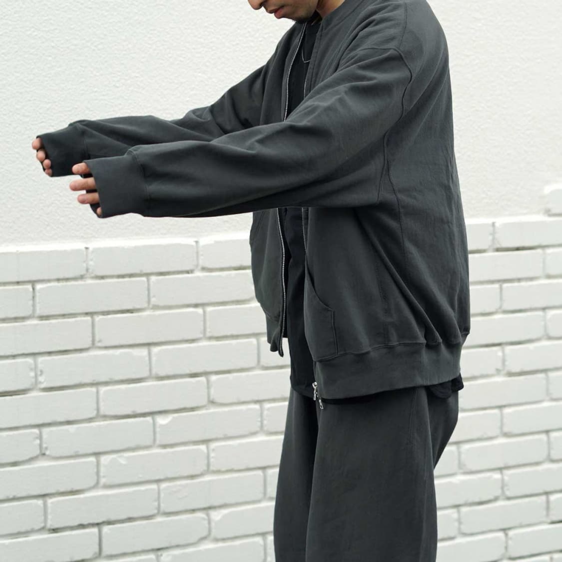 blurhms Light Sweat Crew-Zip 상품이미지3