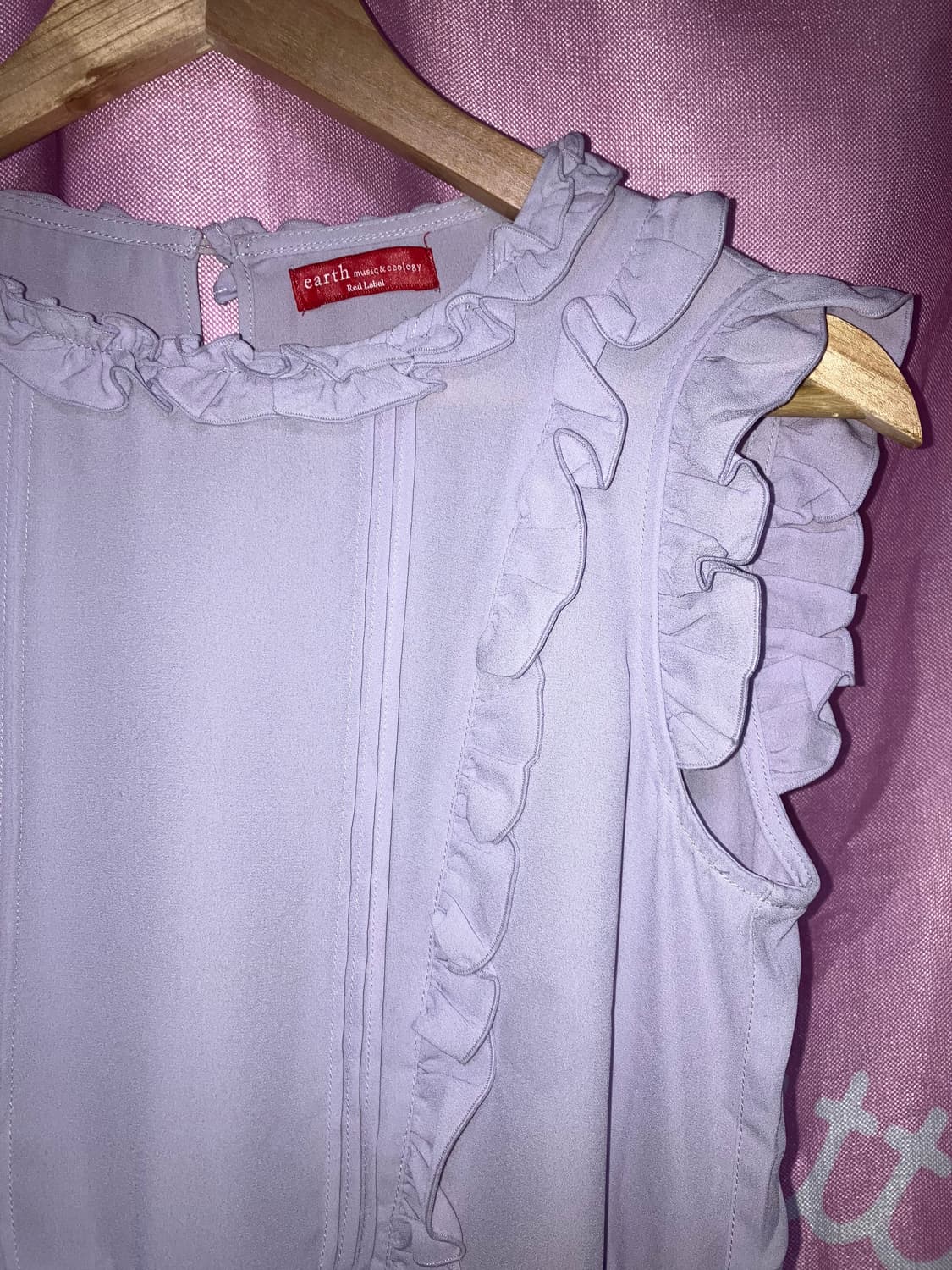 어쏘뮤직 연보라 프릴 블라우스 상품이미지2