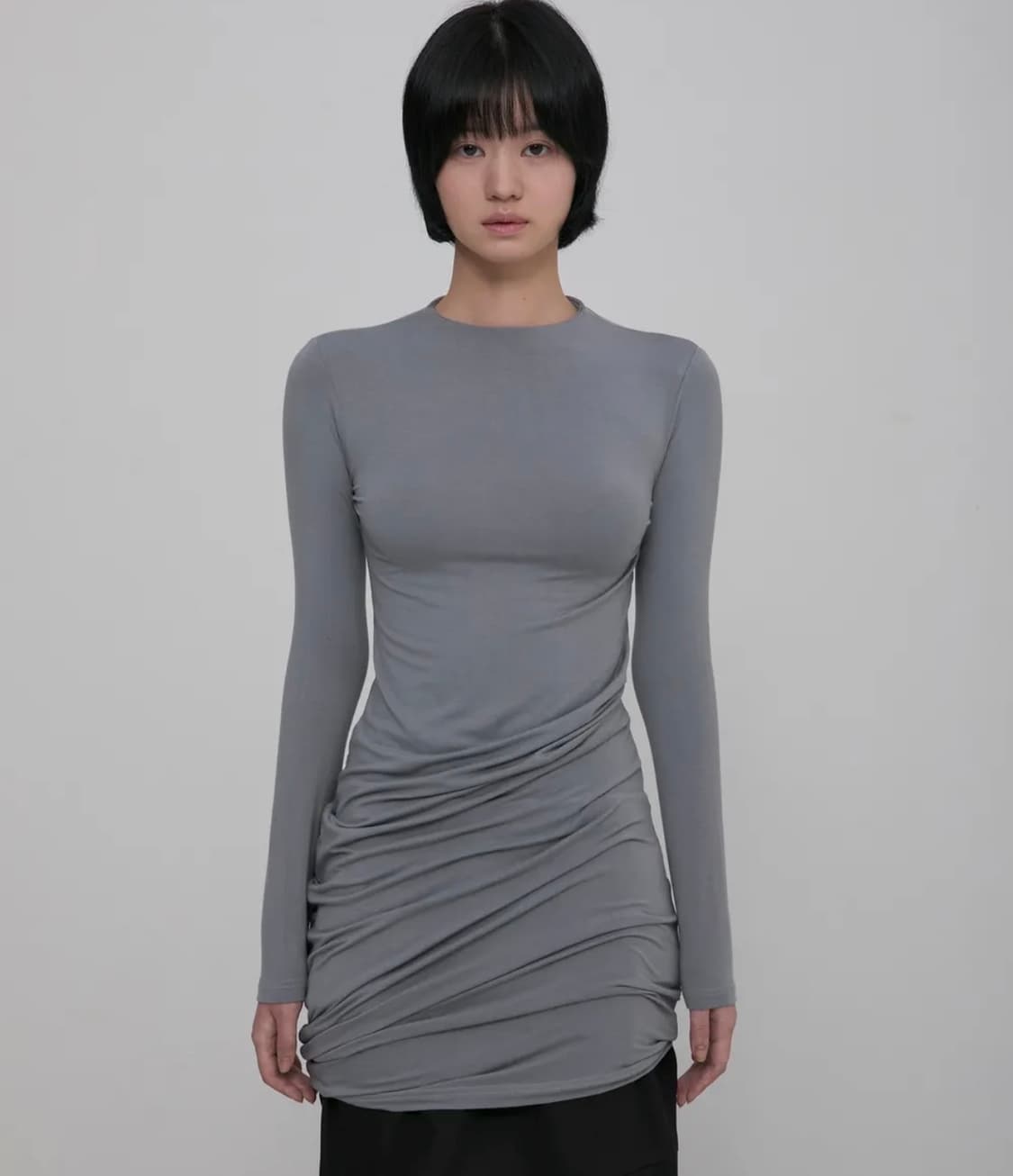 플레어업 Draped Mock Neck Dress 상품이미지1
