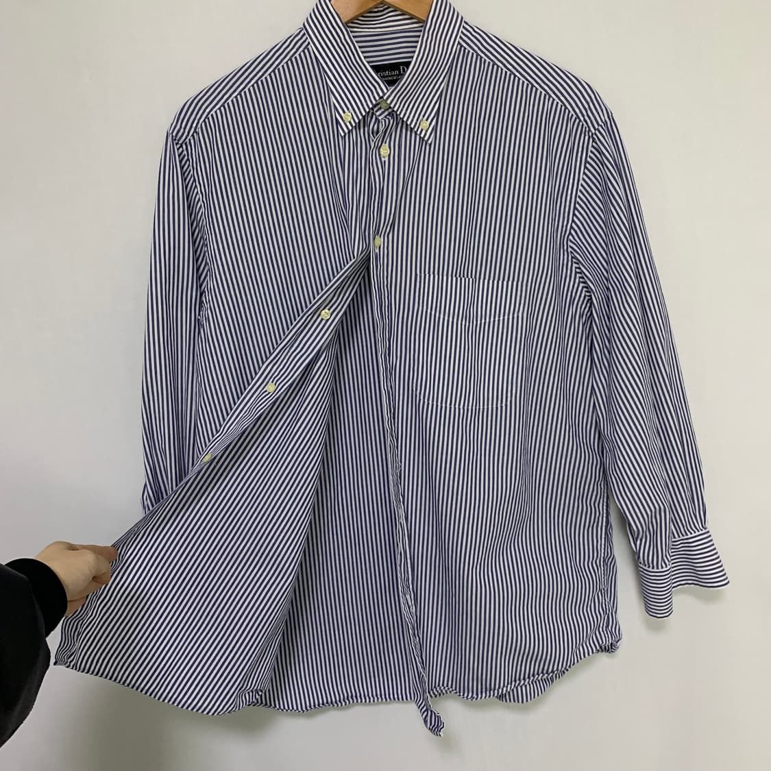 크리스찬 디올 무슈 남성 빈티지 스트라이프 셔츠 상품이미지5