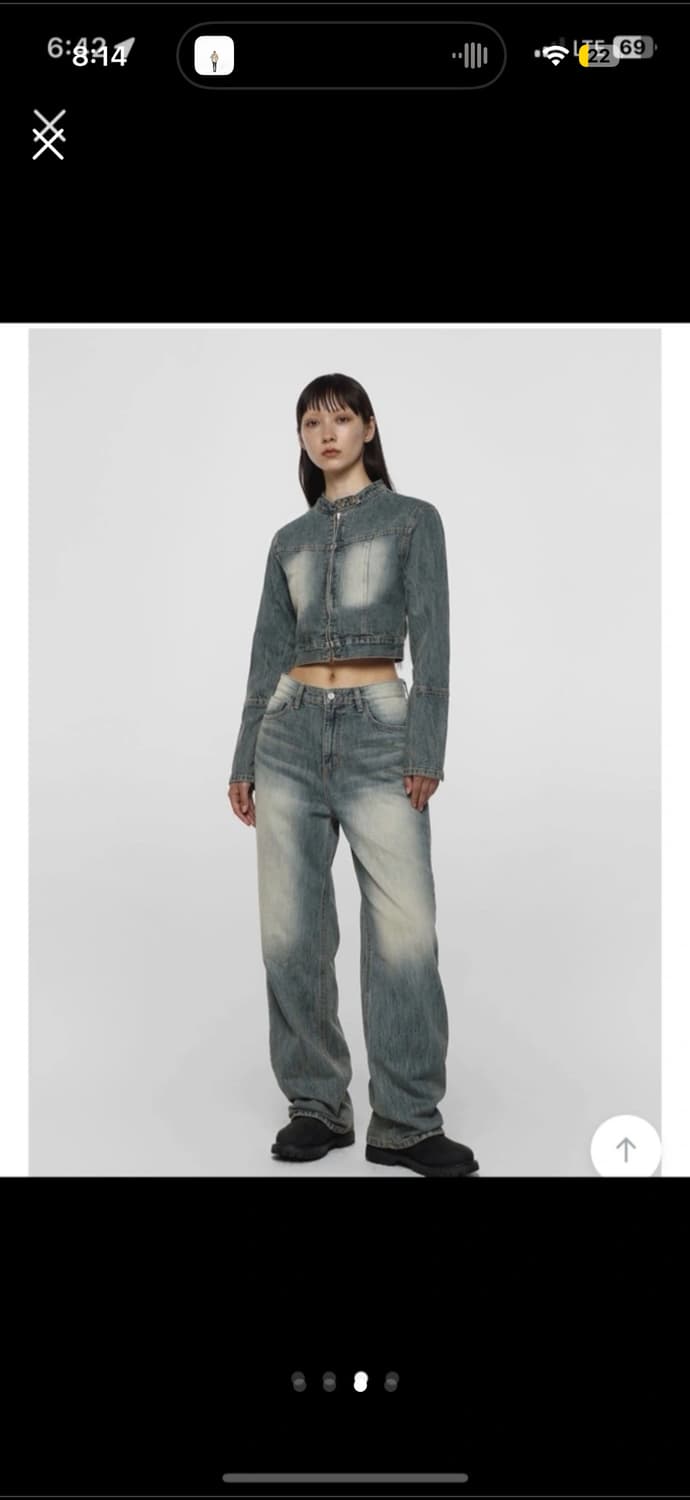 카리나착용 블랙업 클리본 데님자켓(새상품) 상품이미지3