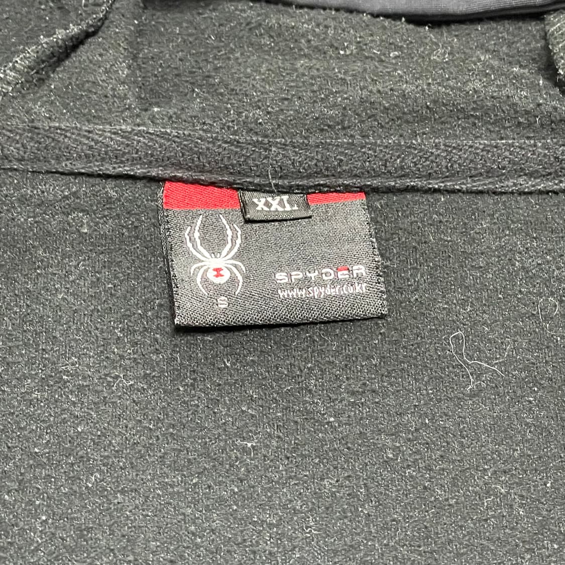 스파이더 블랙 기모 져지 후드집업 남성XXL 상품이미지4