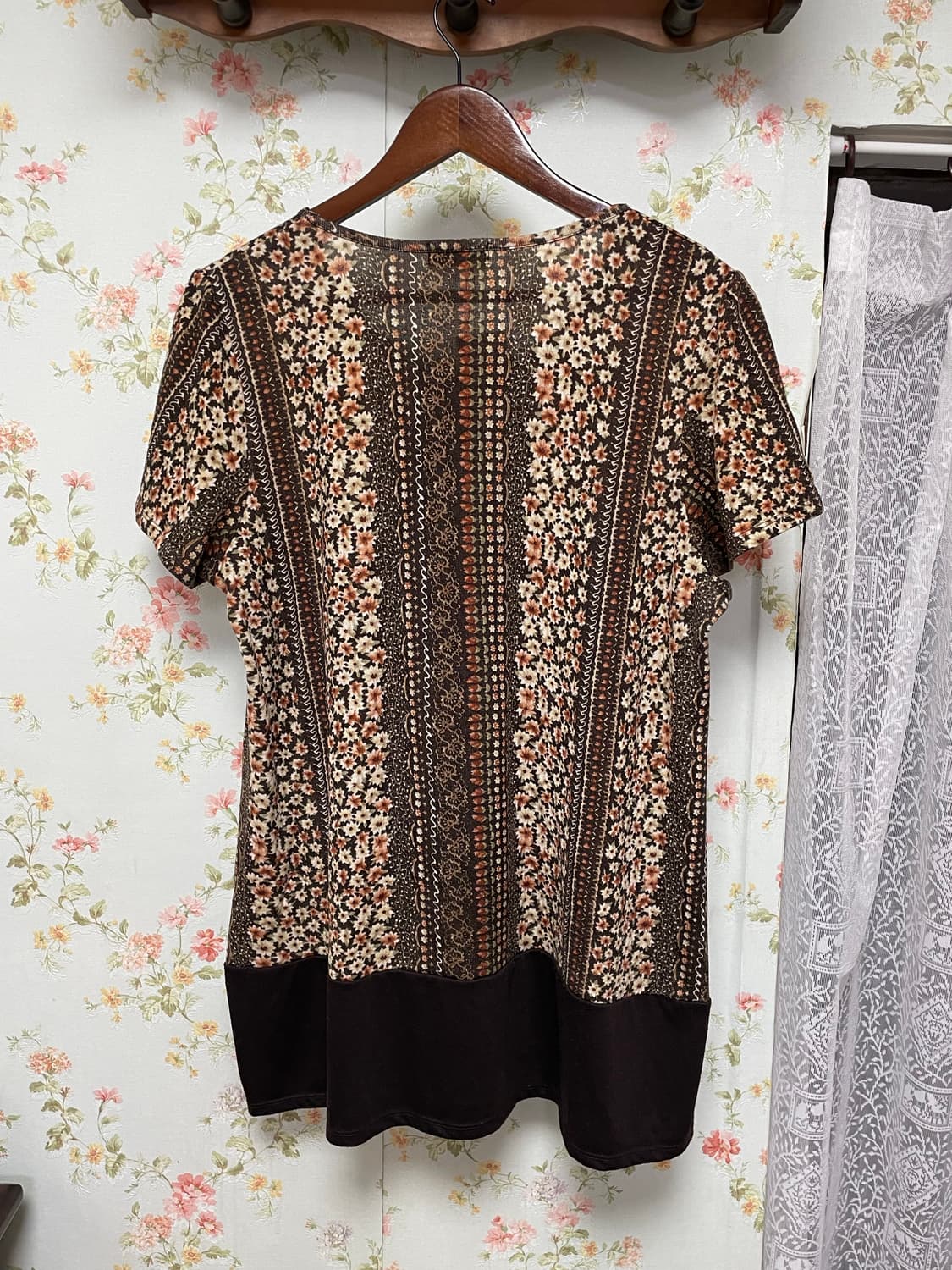 보헤미안 브라운 반팔티셔츠 상품이미지2