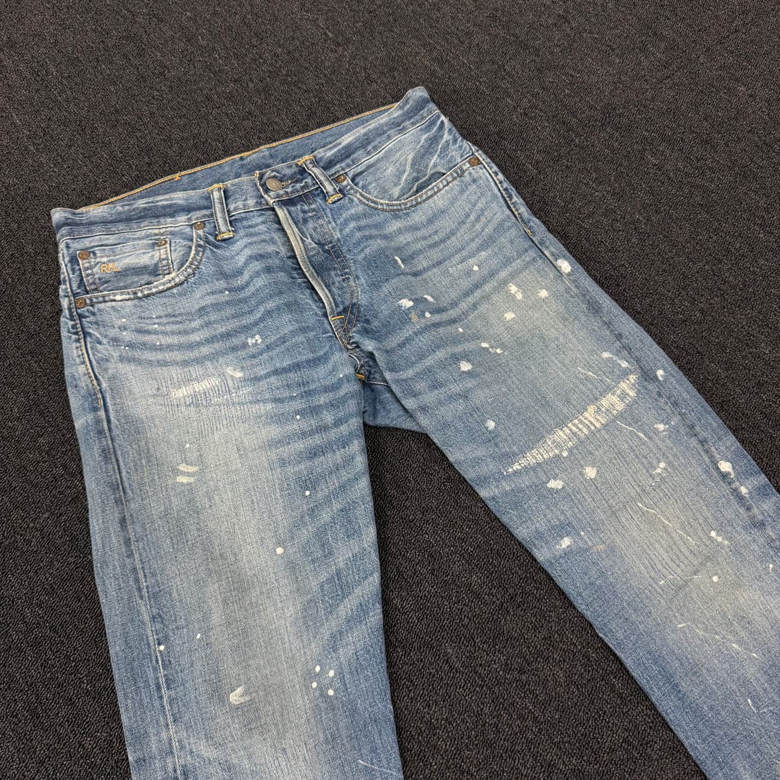 RRL 더블알엘 페인팅 데미지 데님 팬츠  상품이미지2