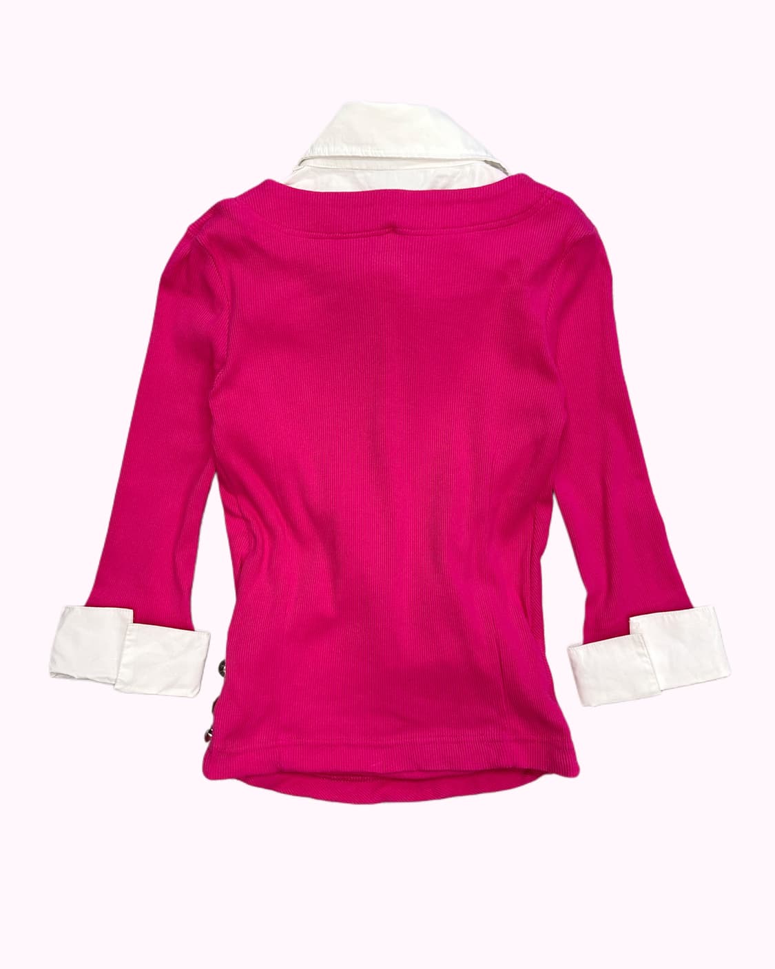 pink necklace layered blouse 상품이미지4