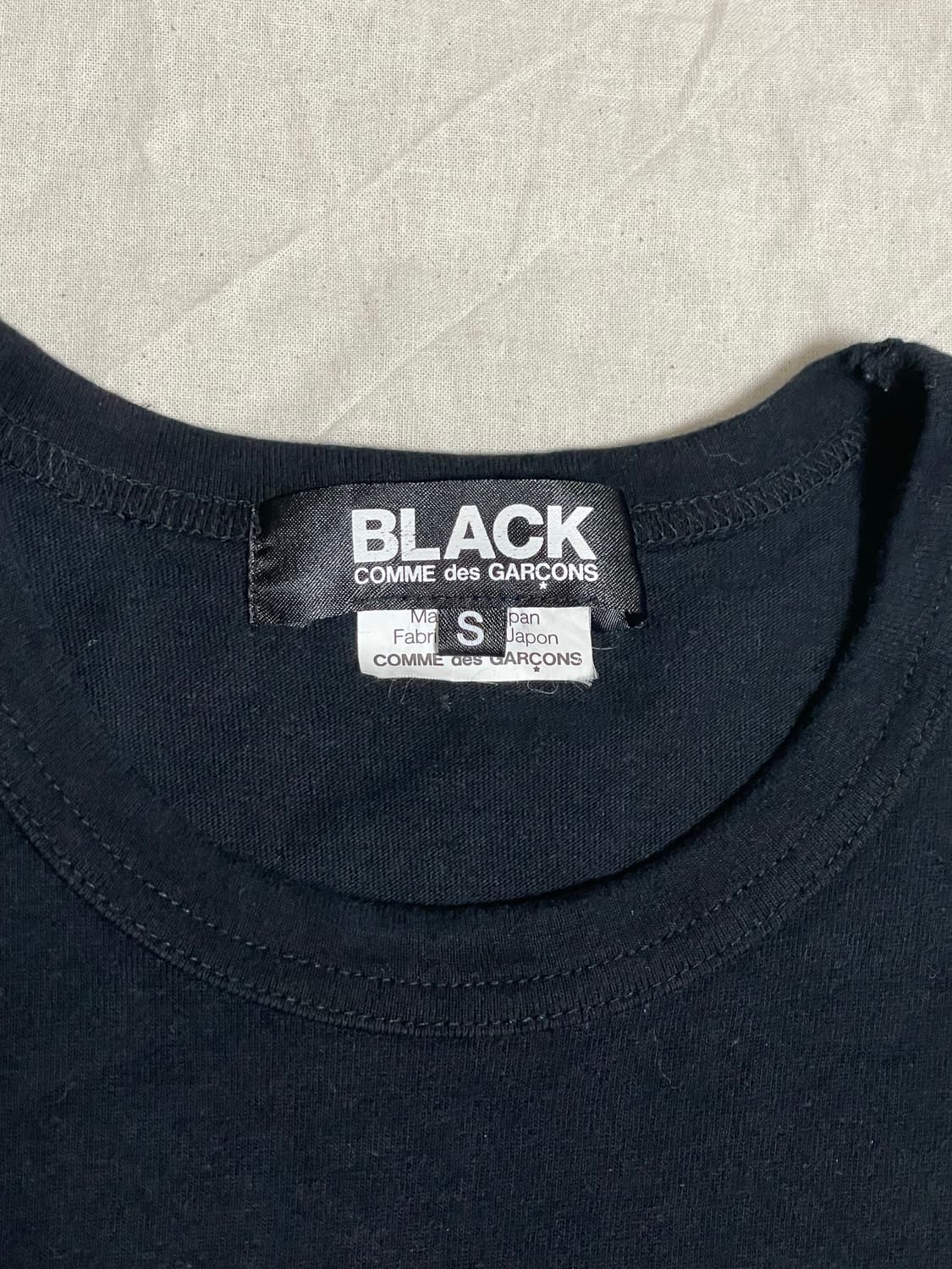 꼼데가르송 블랙 BLACK IS STRONG 레이어드 티셔츠 상품이미지4