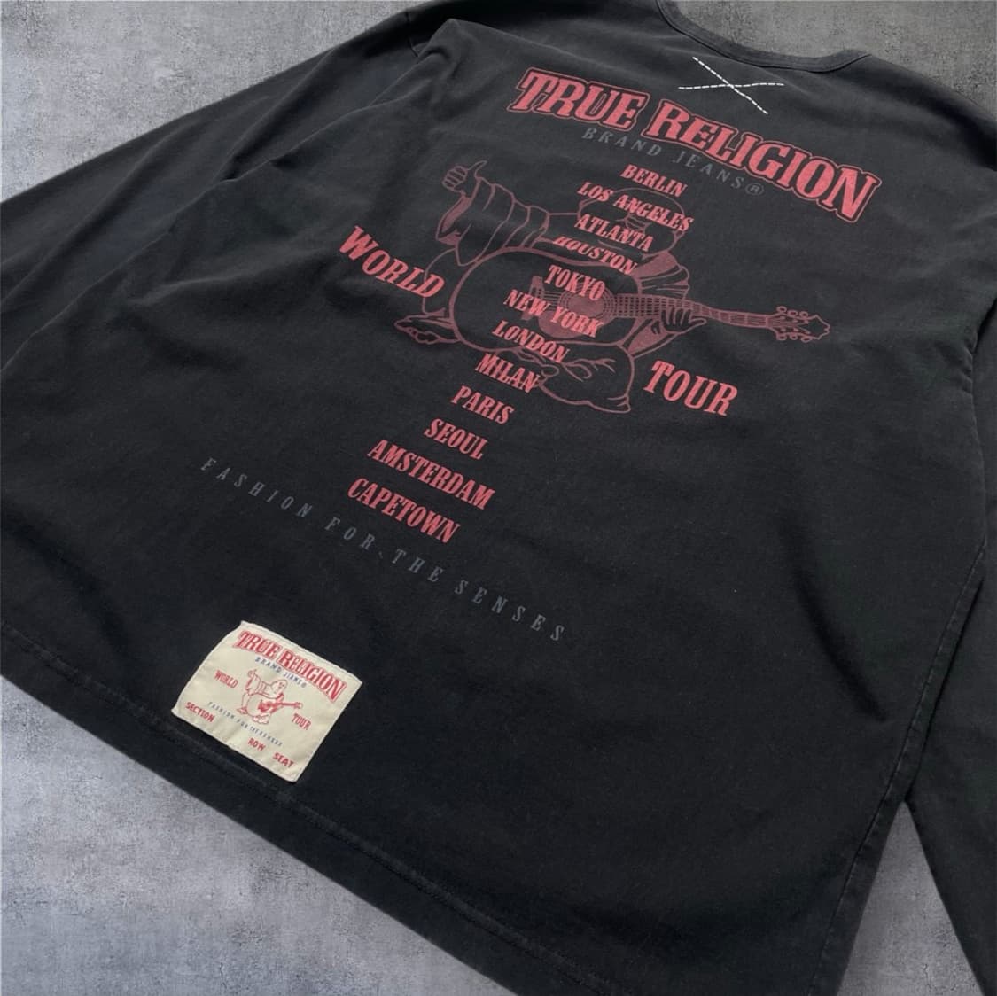 트루릴리젼 블랙 월드투어 백프린팅 롱슬리브 긴팔티셔츠 L 상품이미지9