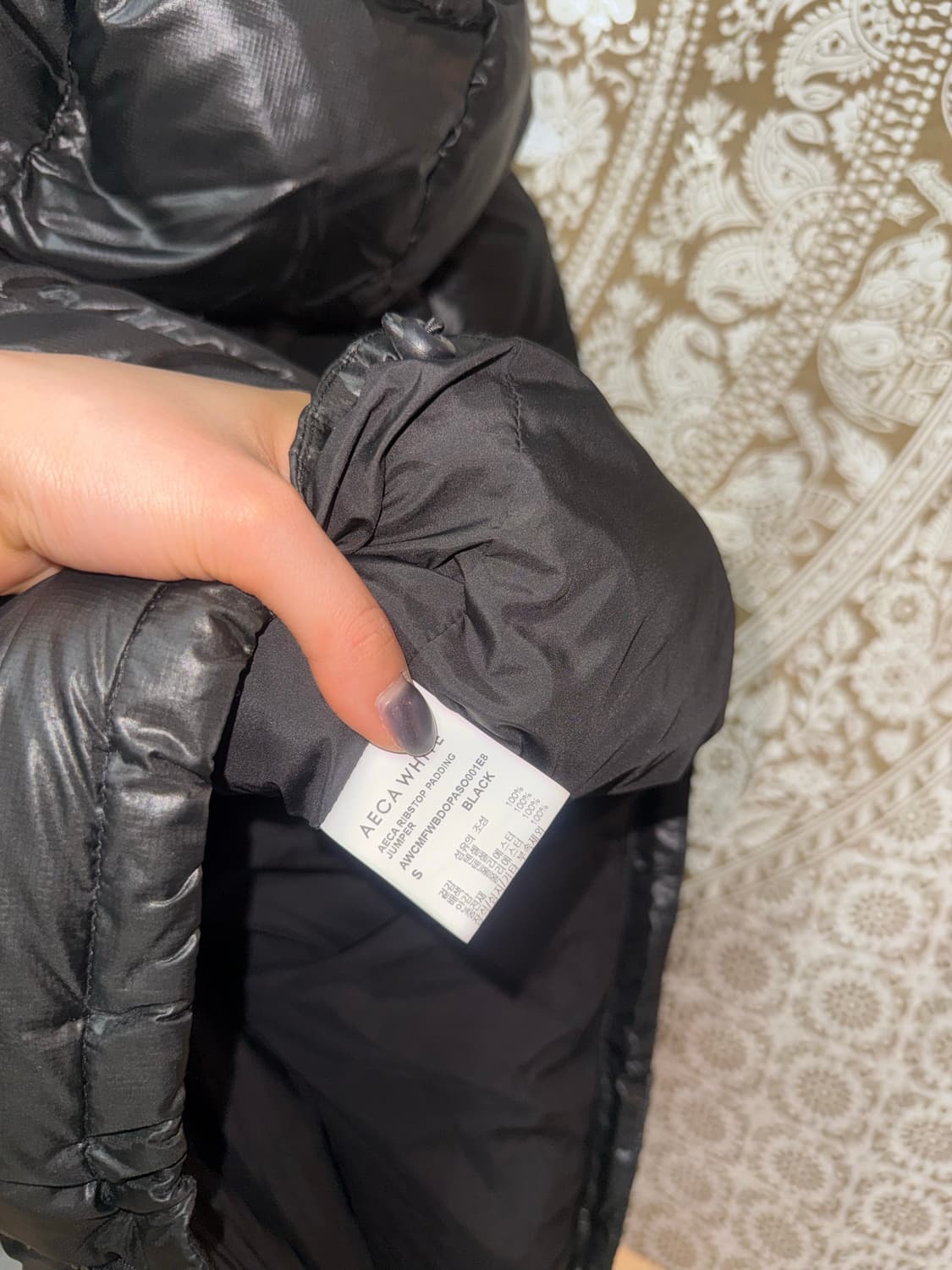 AECA 에이카화이트 후드 숏패딩  상품이미지6