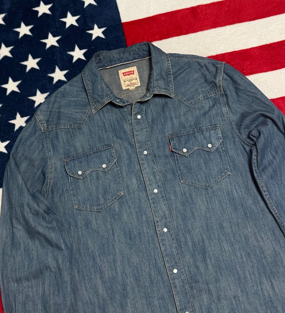 리바이스 웨스턴데님셔츠 levis western shirt 다크인디고 상품이미지4