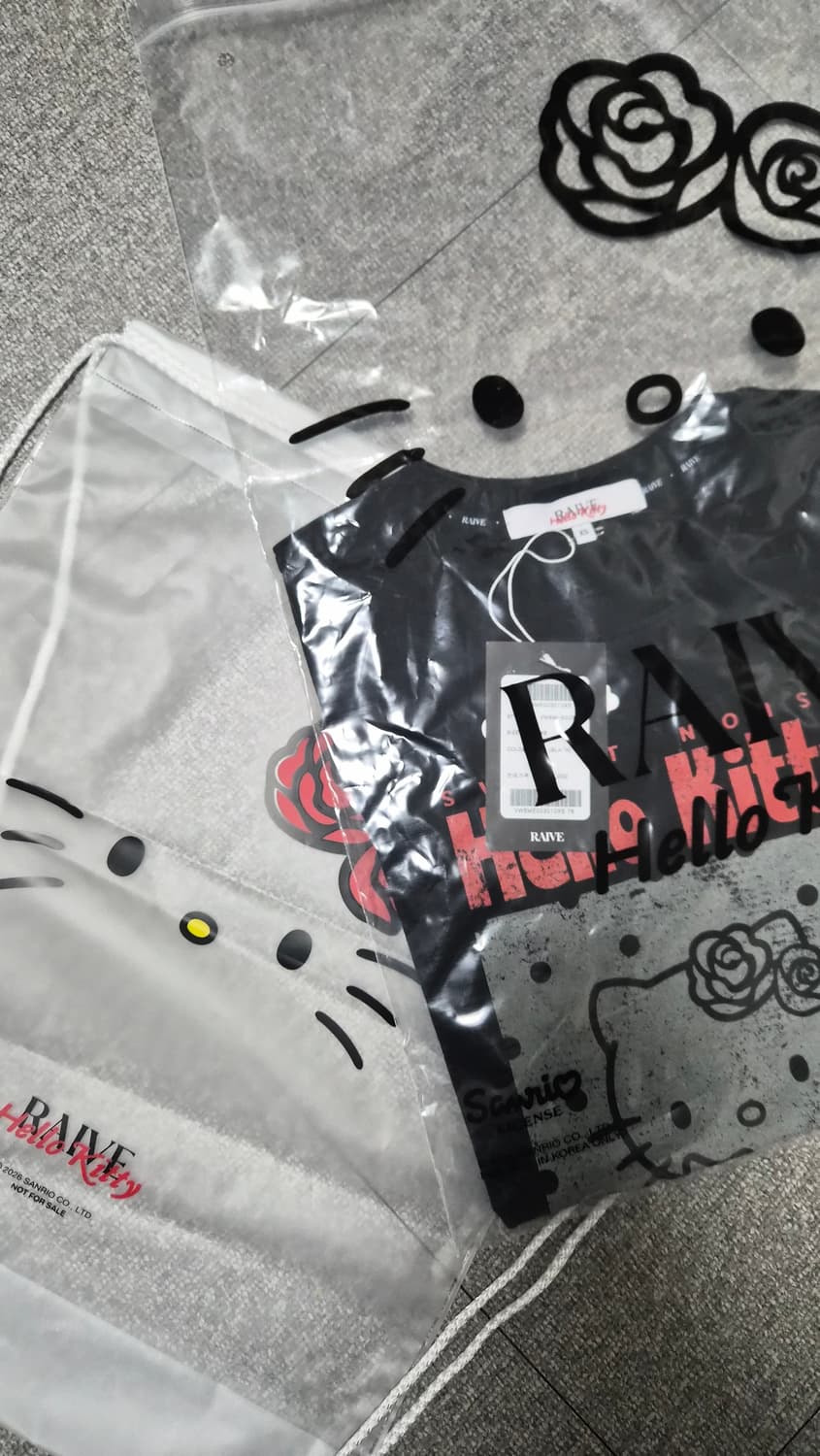 레이브 헬로키티 투명 스트링백  상품이미지1